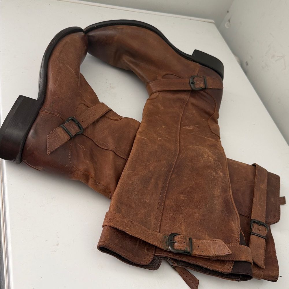 Sonora Melinda Boots - Leather Square Toe as 8.5 - Picture 4 of 5